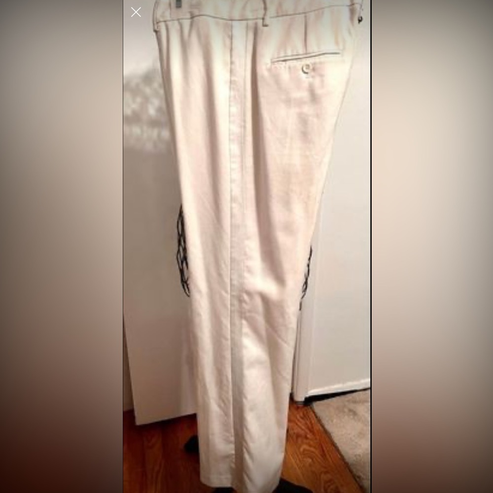 WHITE TUXEDO PANTS